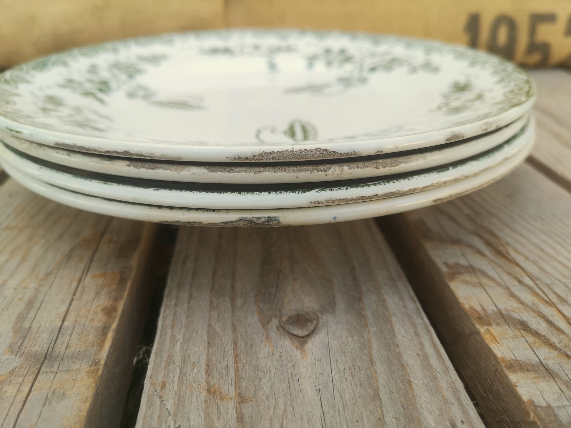 4 plates Terre de Fer Saint Amand Modern Style