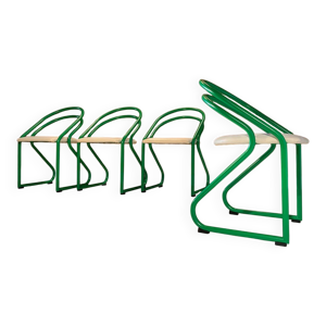 4 chaises vintage vers - 1980