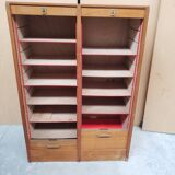Double curtain filing cabinet from the 60s