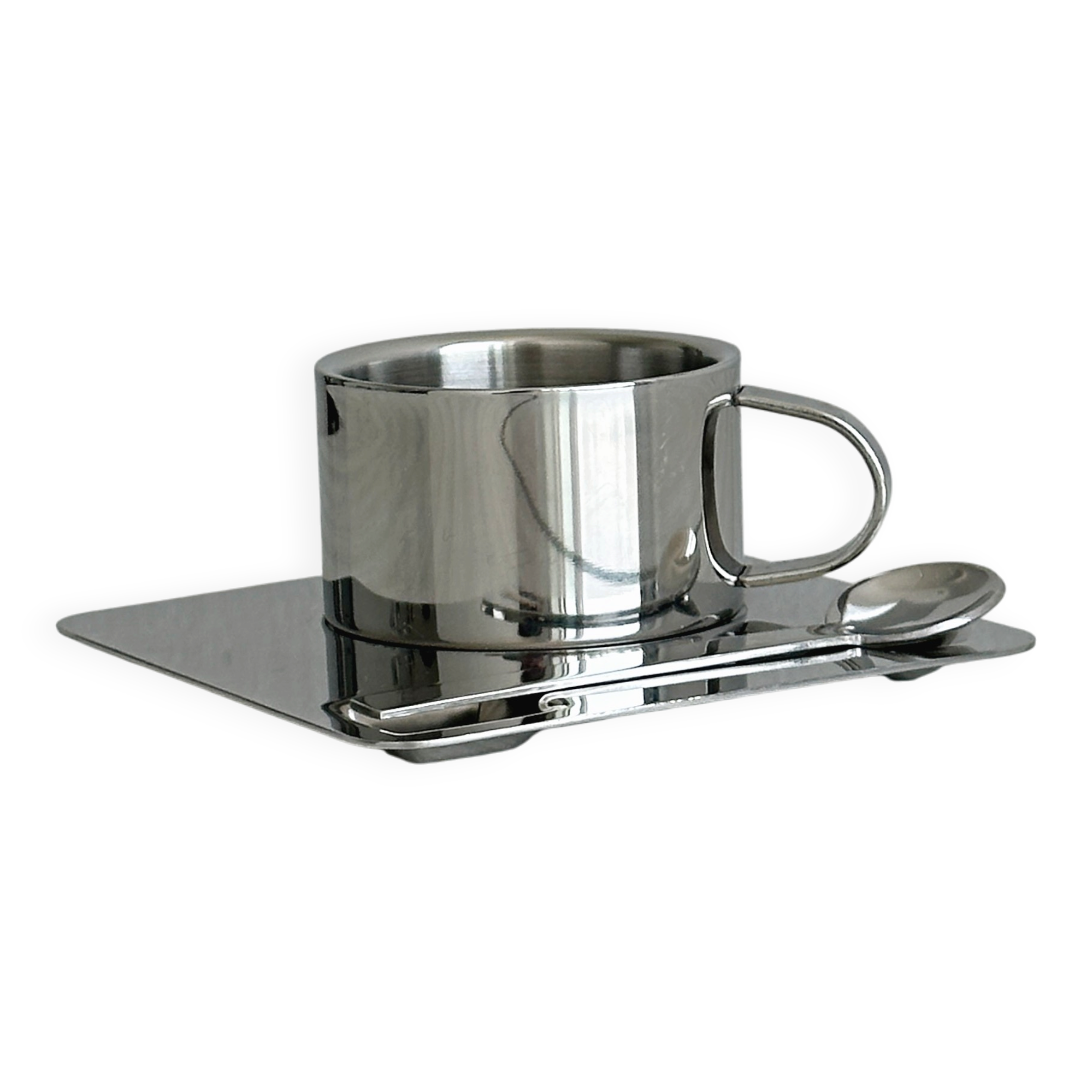 Tasse à expresso en inox brillant