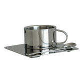 Tasse à expresso en inox brillant