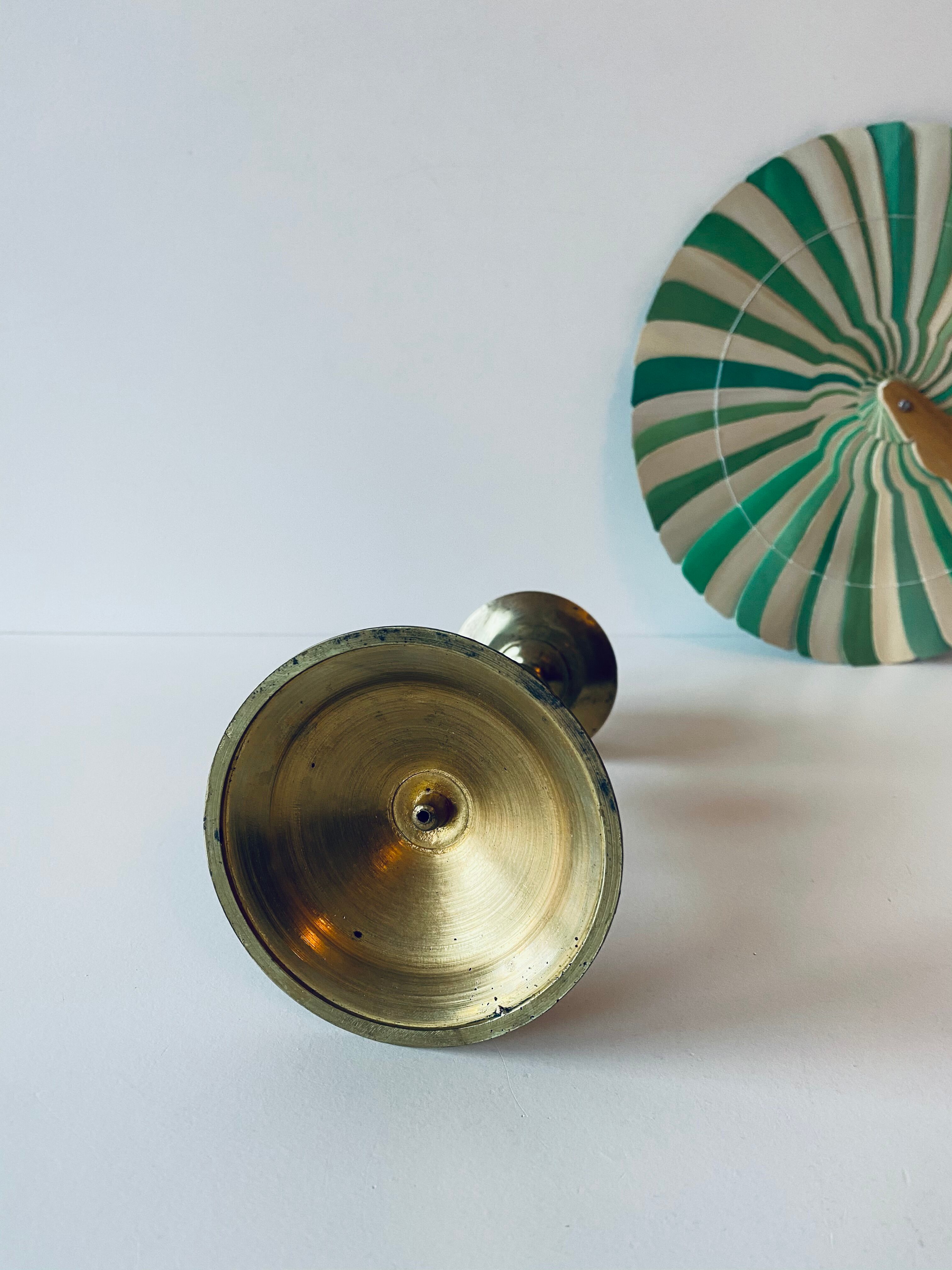 Brass ball bougeoir