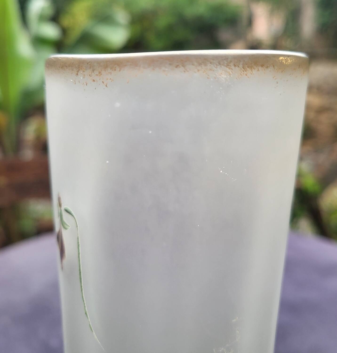 Legras vase, table bouquetier model "violet"