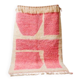 Tapis rose artisanale pour votre espace taille 150 x 250 cm