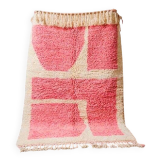 Handmade pink rug for your space, size 150 x 250 cm
