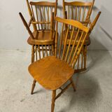 Lot of 05 Baumann chairs model Tacoma Western vintage 1970s