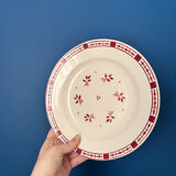 Set of 6 flat plates Sarreguemines & Digoin model Dominique