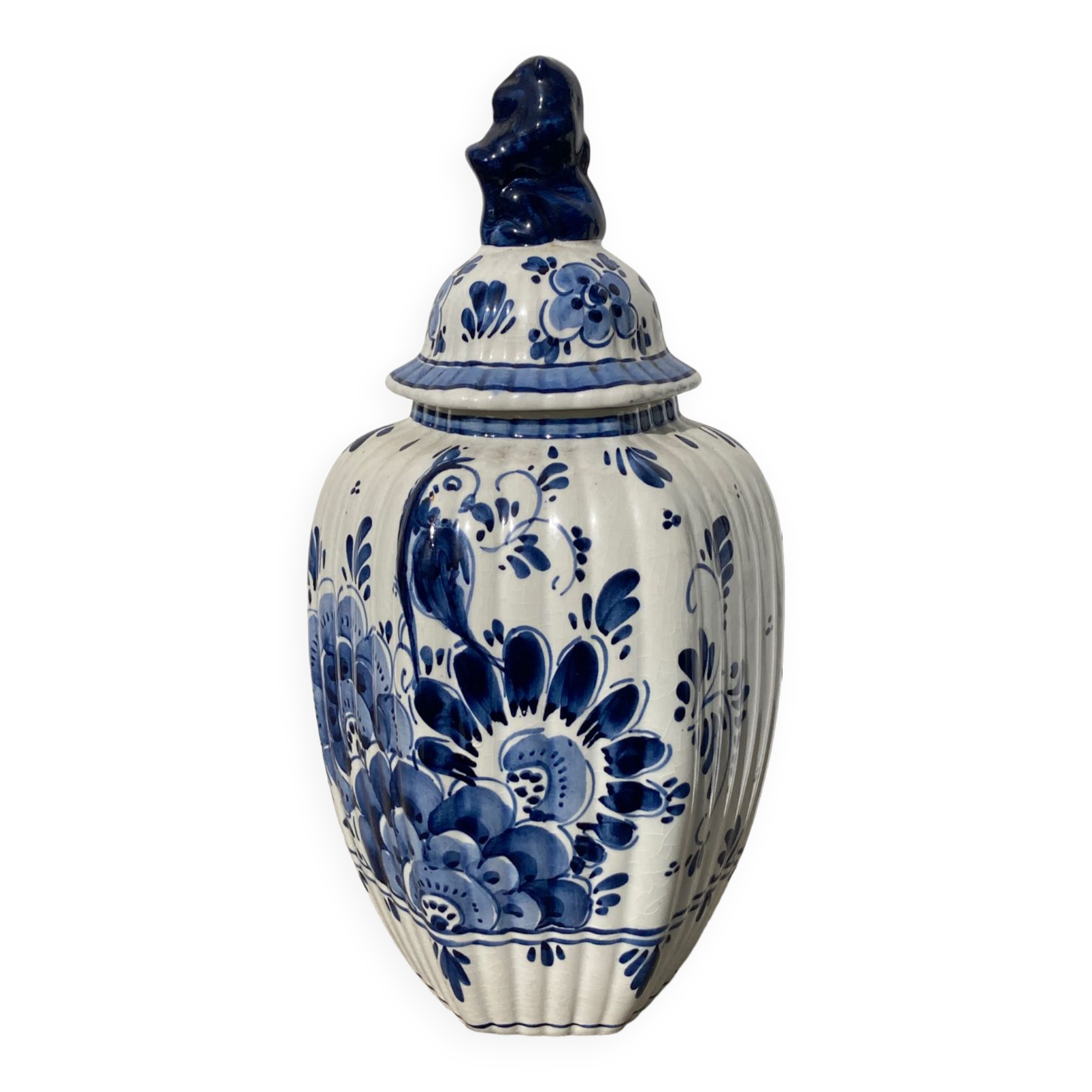 Pot couvert Delft bleu et blanc