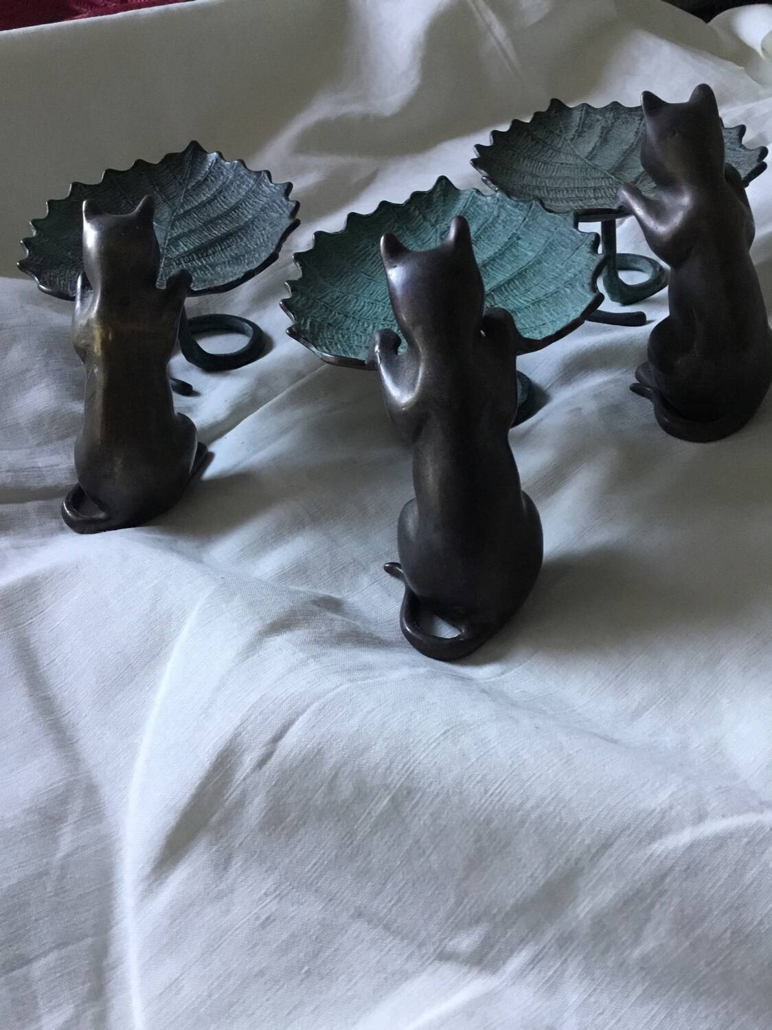 Lot de 3 vide poche en bronze