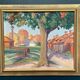 Original Mid Century Swedish Oil On Canvas – “Obscured By The Tree” By Rikard Erikson – Framed 55 × 47 Cm (21.7" × 18.5")