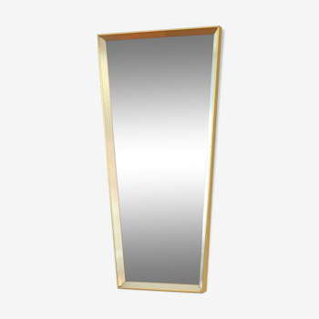 Miroir doré et argent vintage 1960 - 81x40cm