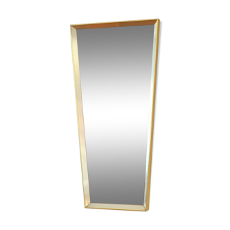 Miroir doré et argent vintage 1960 - 81x40cm