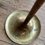 Bougeoir en laiton, forme droite
