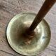 Brass candle holder, straight shape