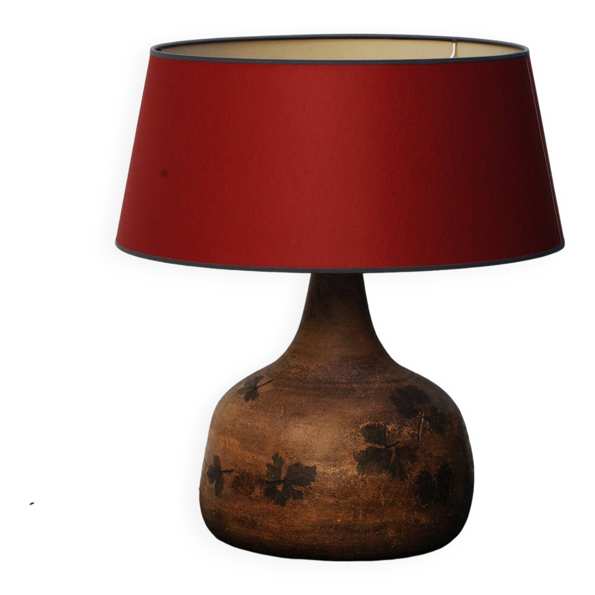 Large terracotta lamp from the 70s