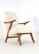 Fauteuil crème blanc doodle 'Almere' - tapisserie unique - design vintage