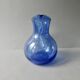 Blue bubble glass pitcher