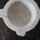 Antique white marble mortar