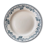 Old round dish Terre de Fer Debray, Guadeloupe service