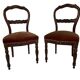 Pair of Louis Philippe period chairs in solid mahogany