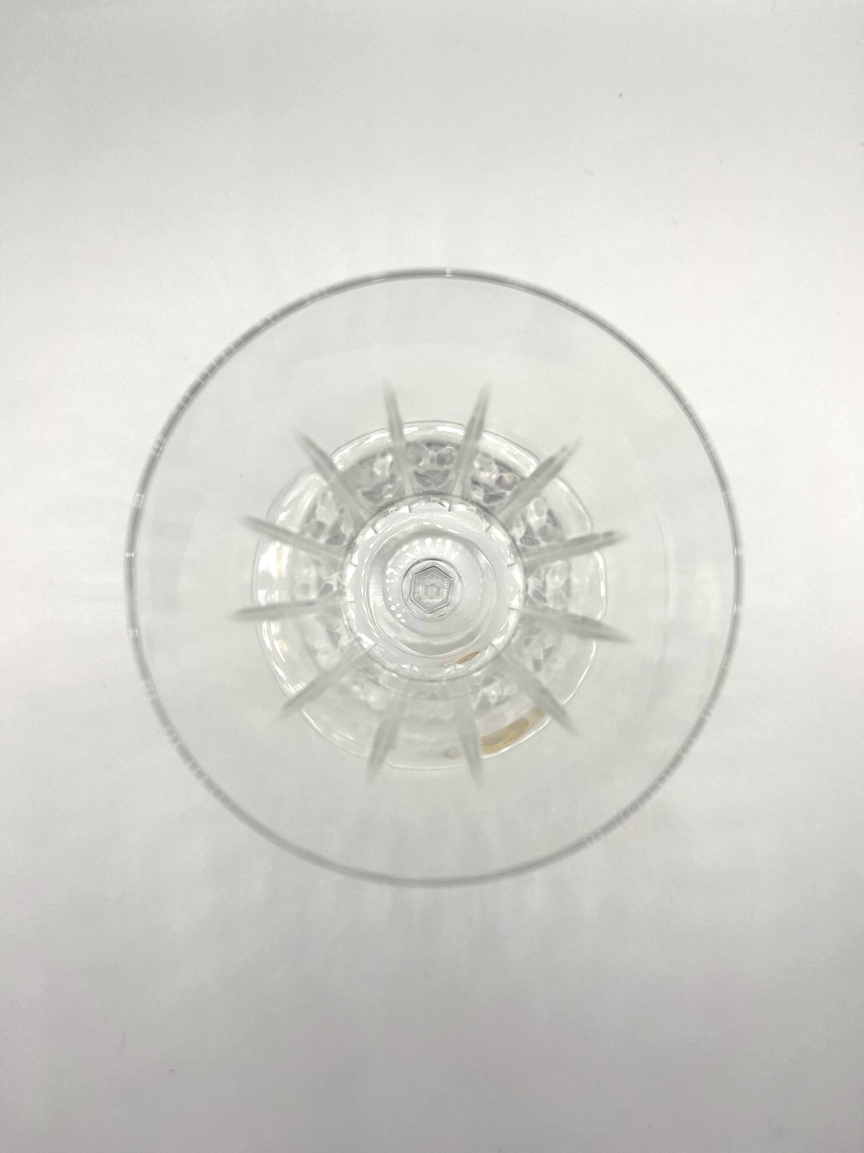 6 wine glasses Val Saint Lambert