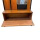 Vintage wooden coat rack with mirror