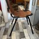 Pair of Metal and Leather Chairs, after Charlotte Perriand for Les Arcs, circa 1960.