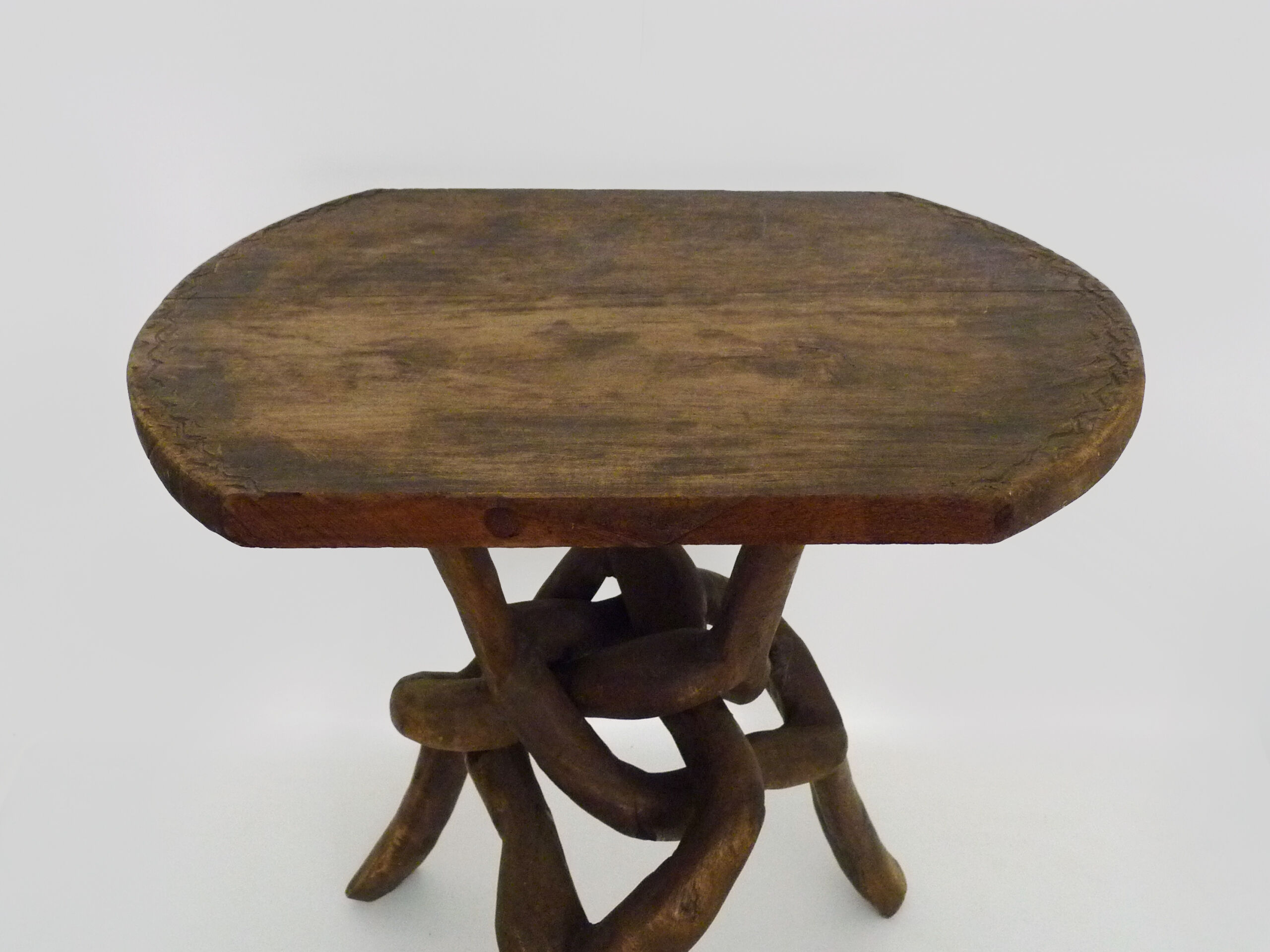 Coffee table, side table in Kola wood from the 1960s.