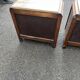 Pair of antique oak bedside tables - Art Deco style with tops
