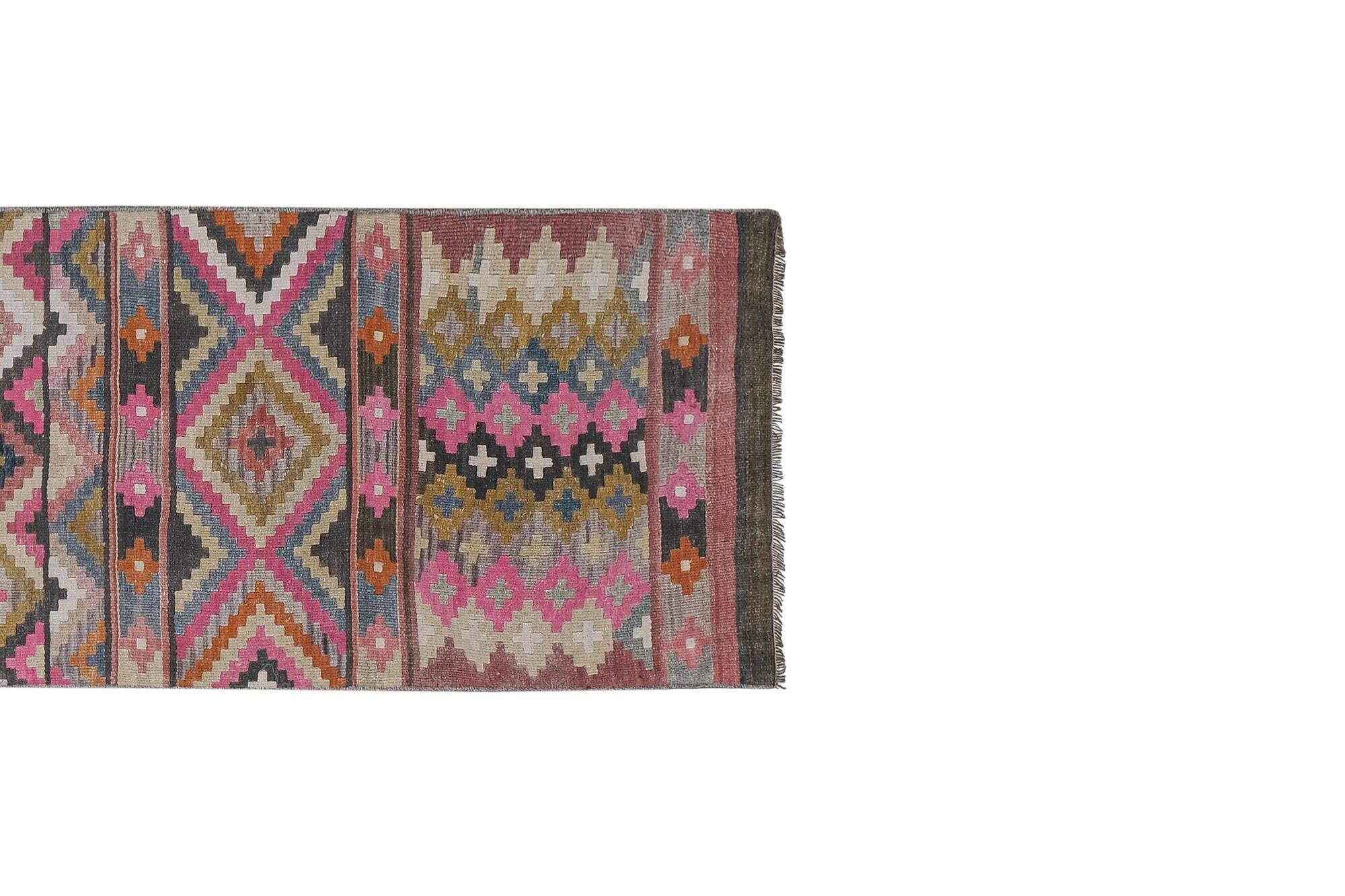 Tapis de couloir turc vintage 76x372 cm