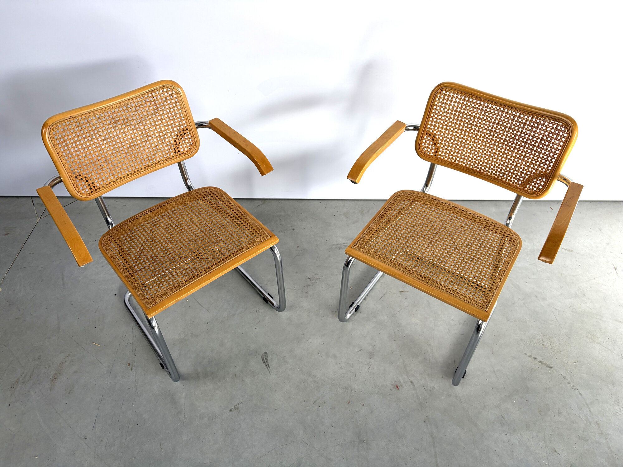 Vintage cantilever chairs attributed to Marcel Breuer 'Cesca' chair - 1970s - set of 2