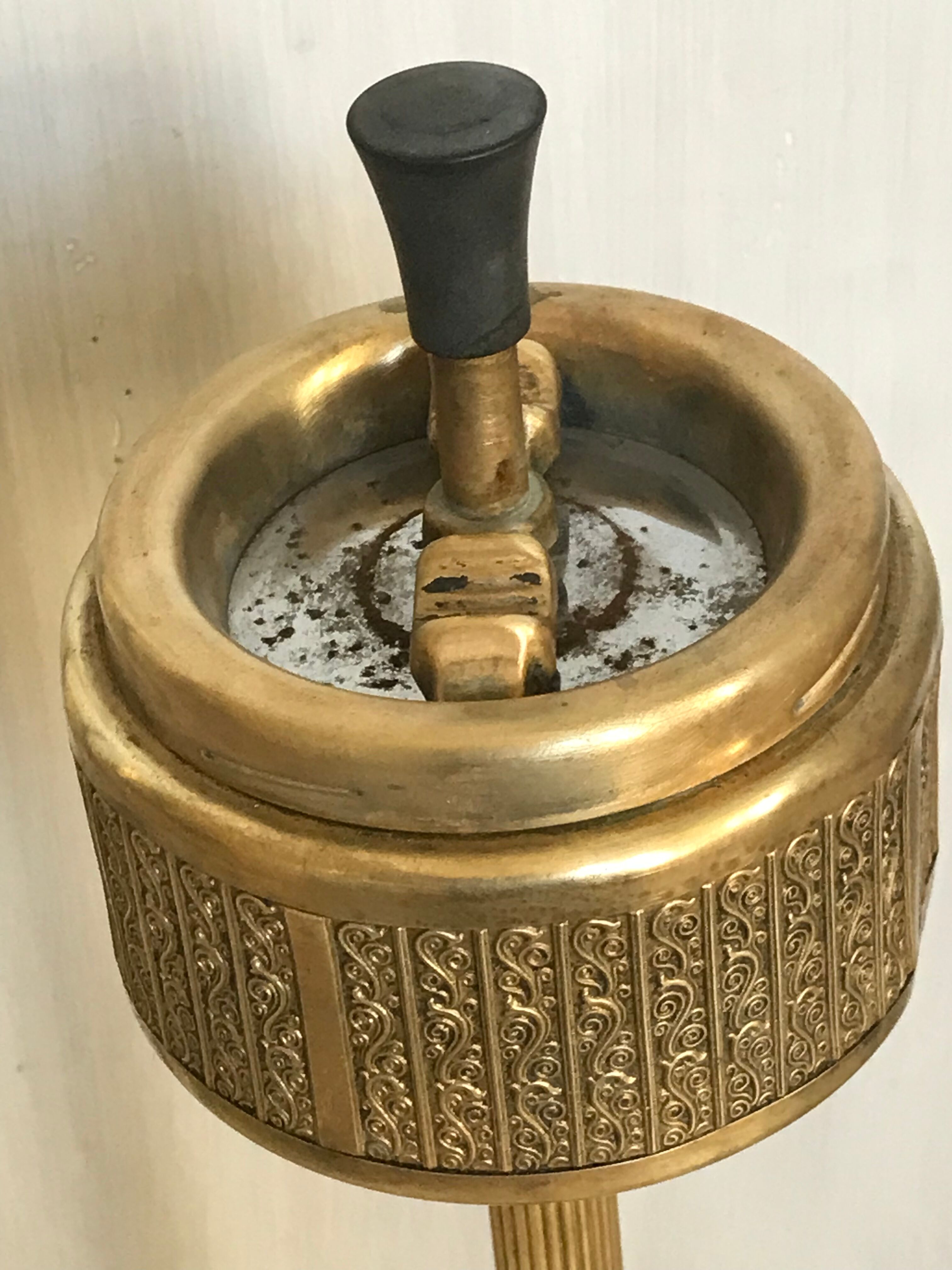 Brass standing ashtray