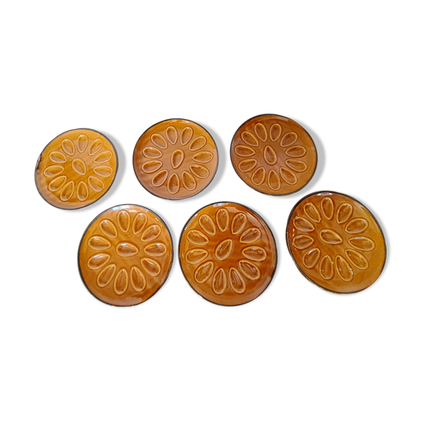 6 assiettes à coquillages