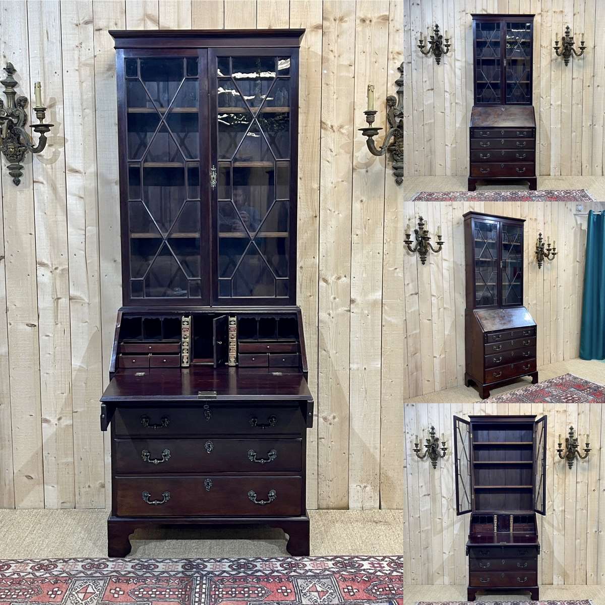 English mahogany scriban nineteenth