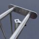 Large vintage aluminum wall coat rack