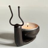 Brutalist Snail Candle Holder Vintage