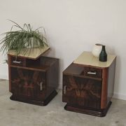 Pair of bedside tables by Jindrich Halabala for Up Zavody art deco 1950