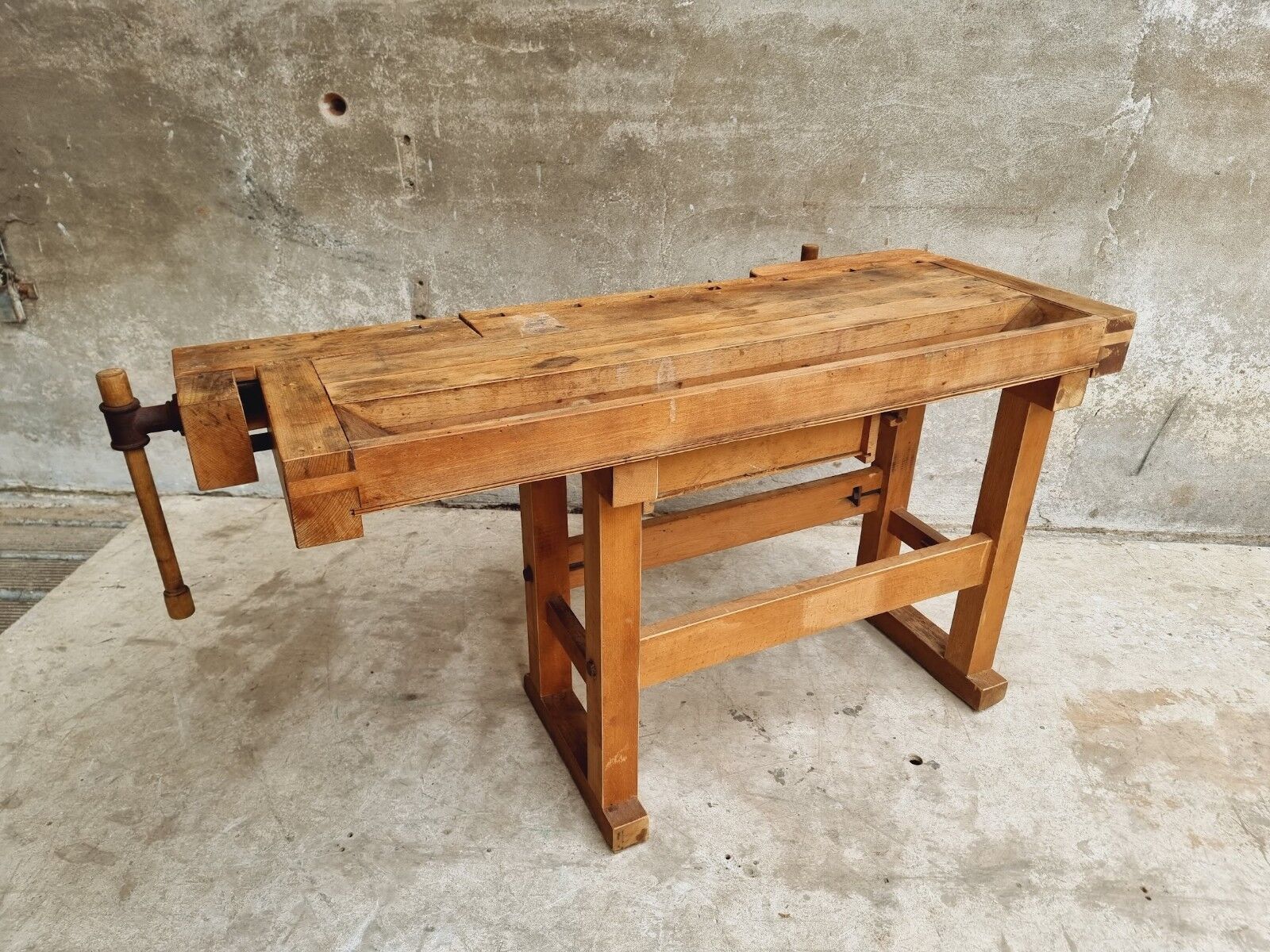 Workbench side table bathroom furniture beech