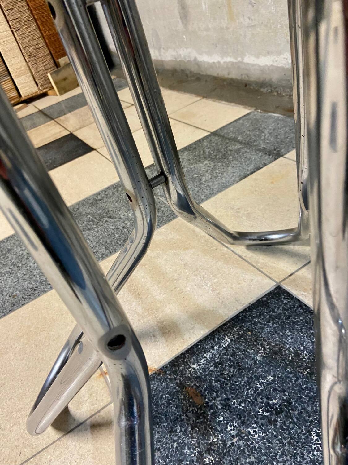 Vintage smoked glass table