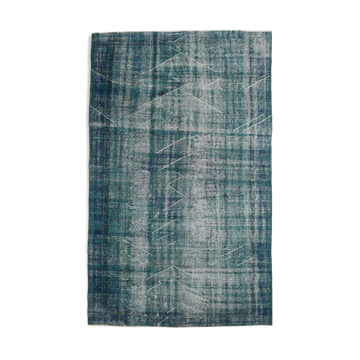 Faded blue carpet rug 301x185cm