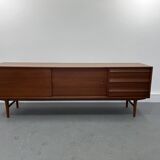Enfilade danoise en teck long 220, années 1960