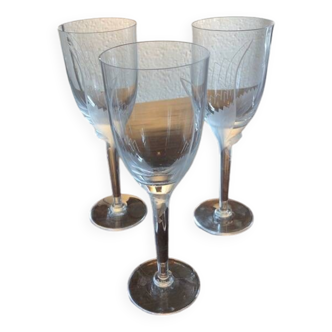 Verres à pieds lalique en cristal dits "ange"