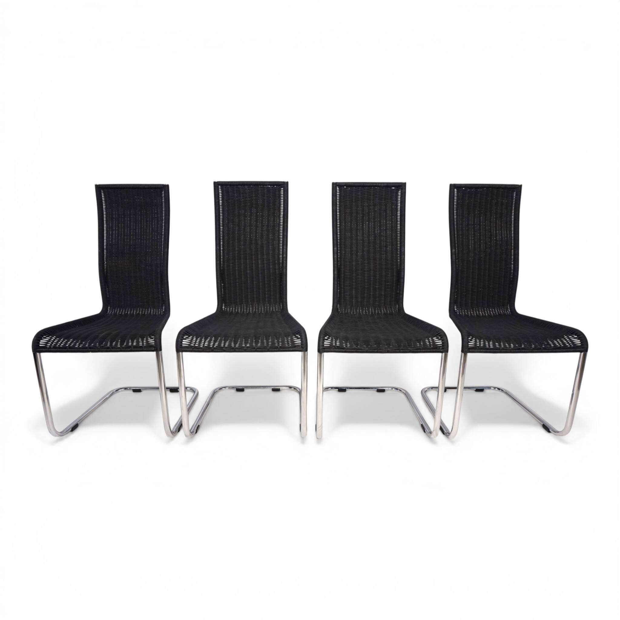 Set of 4 B 25 Tecta Cantilever Chairs by Axel Bruchhäuser, 1980