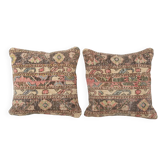 Set of 2 vintage Turkish cushion covers 51x51 cm