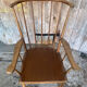 Fauteuil éventail ancien baumann bois + coussins vintage #d877