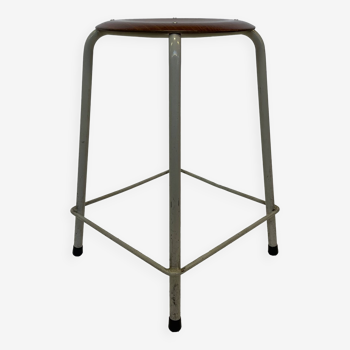 Tabouret d'école vintage, design industriel des années 1970, minimaliste hollandais