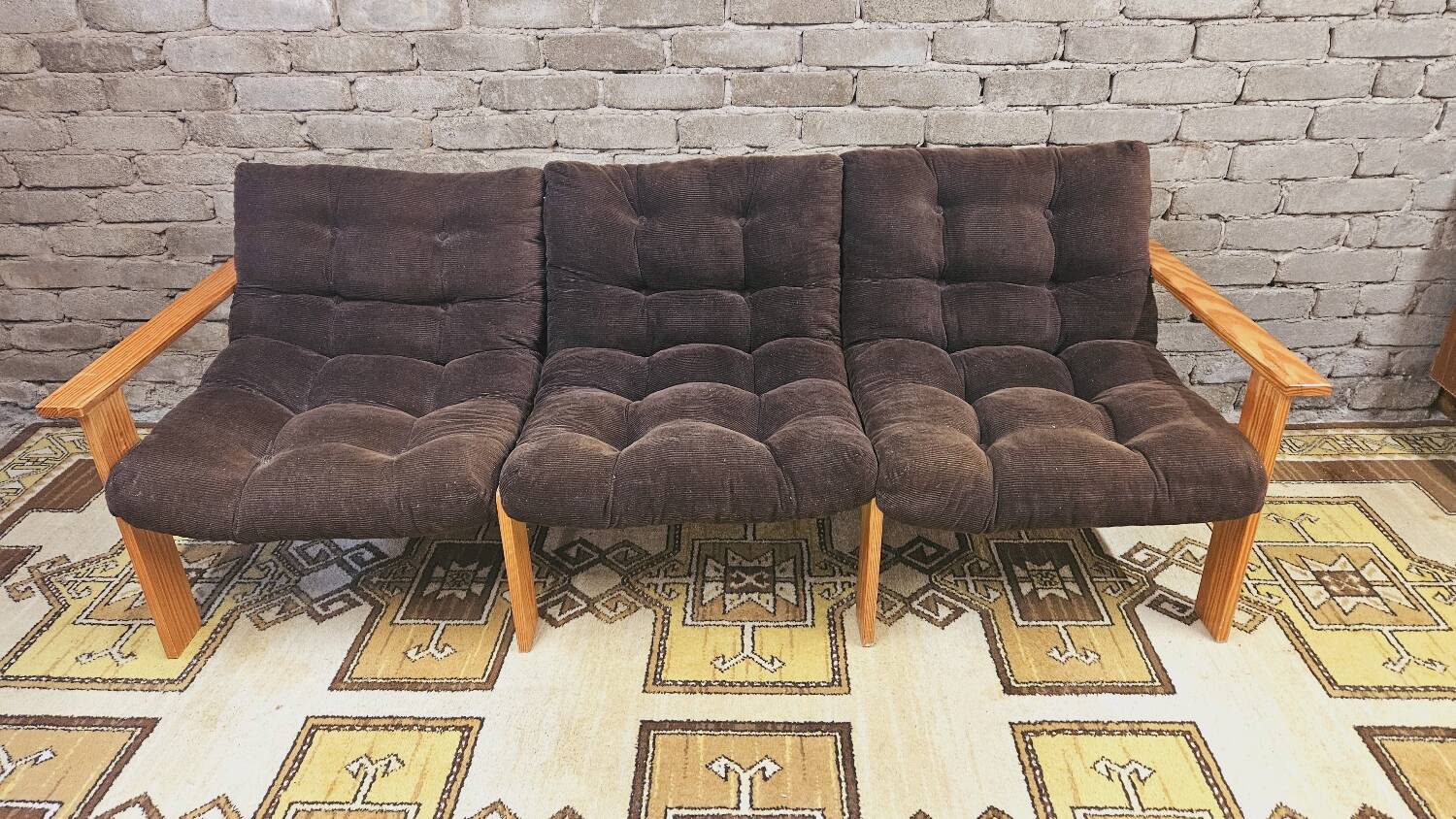 Yngve Ekström pine sofa 1970