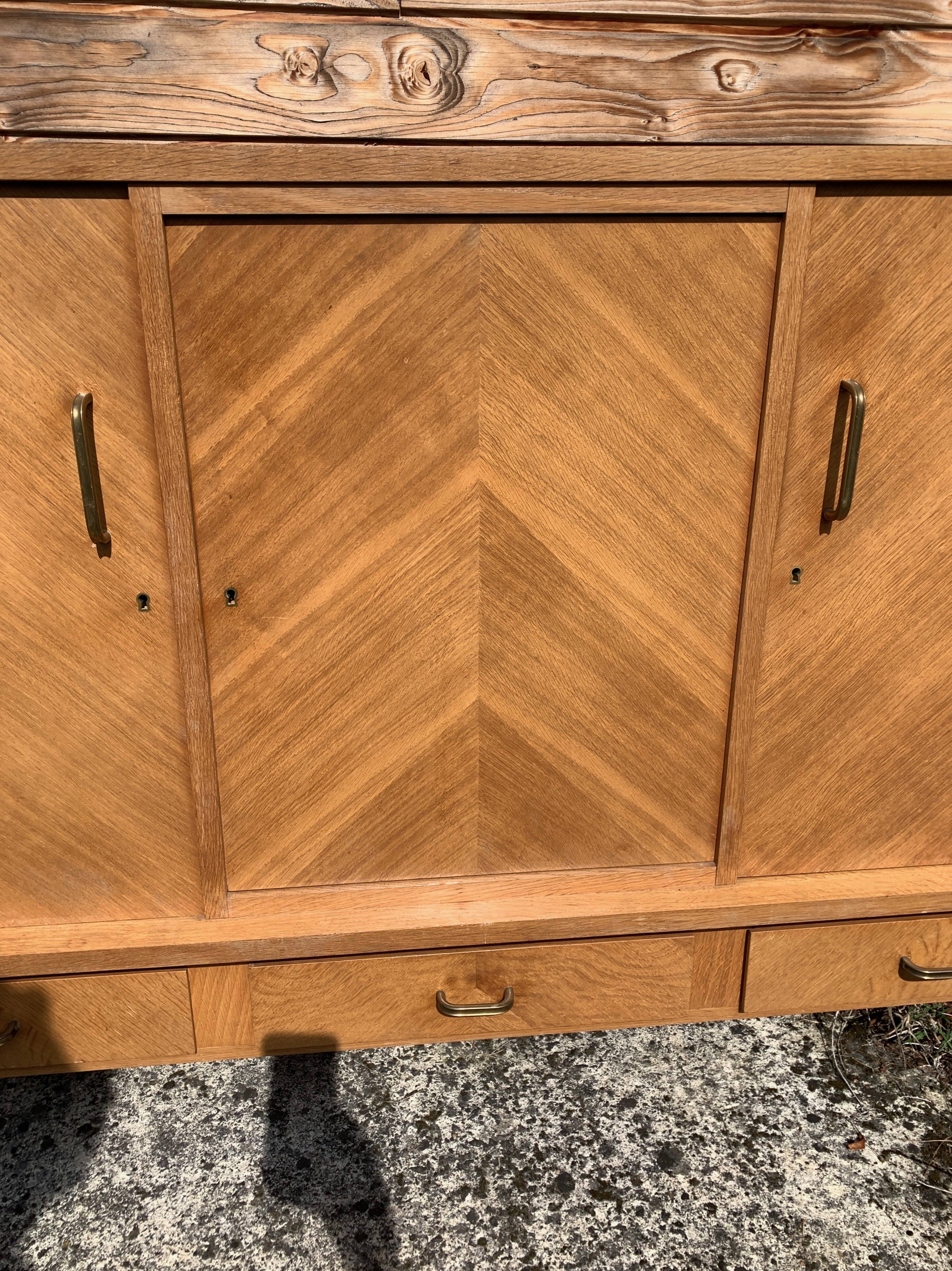 PRODUCT BHV - French row in blond oak of the 60s