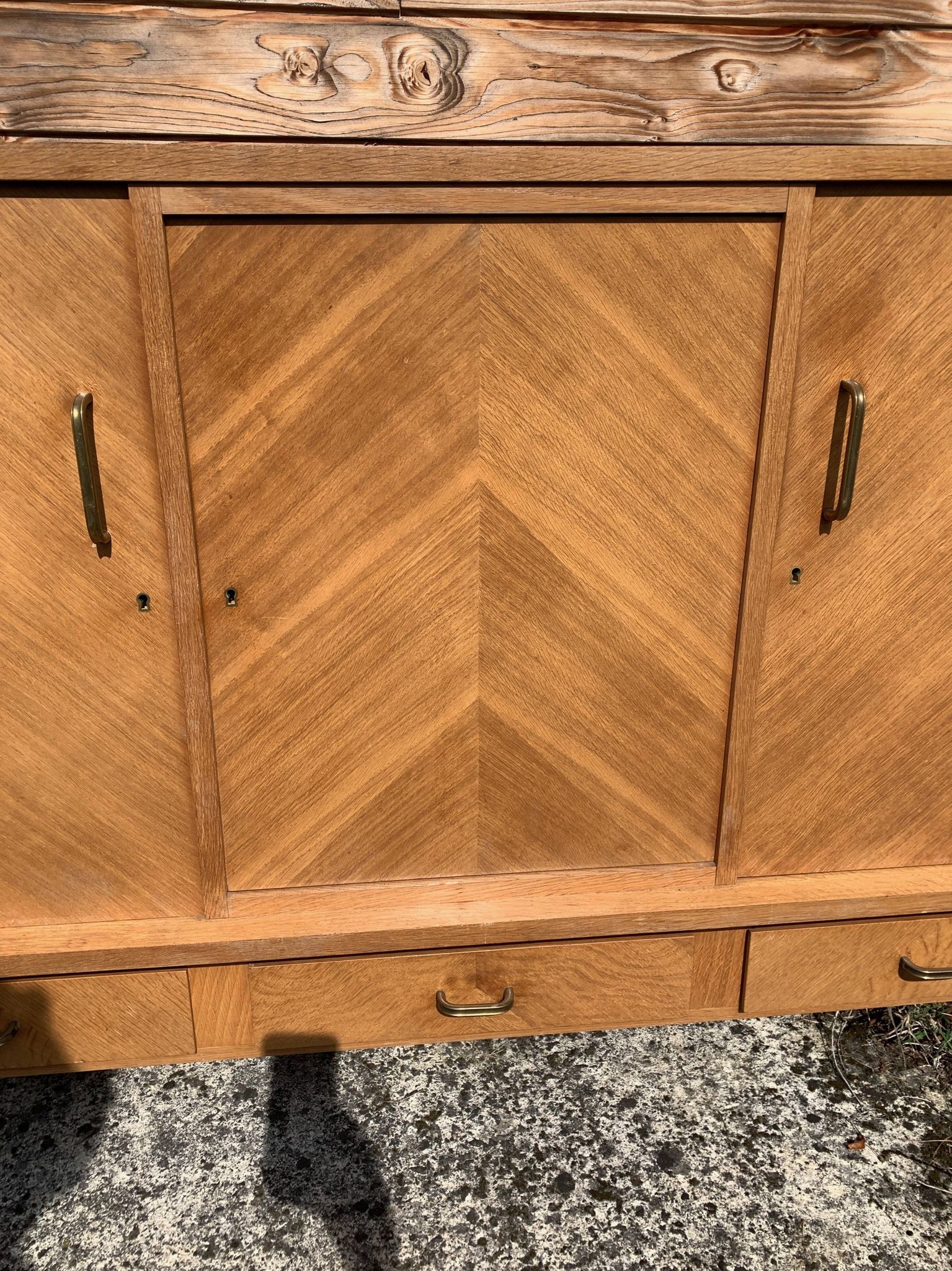 PRODUCT BHV - French row in blond oak of the 60s