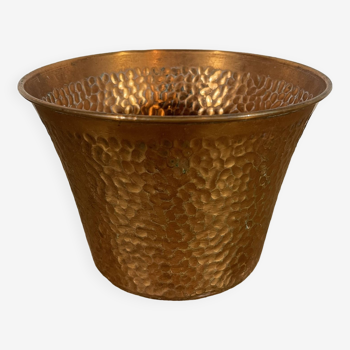 Old copper flower pot